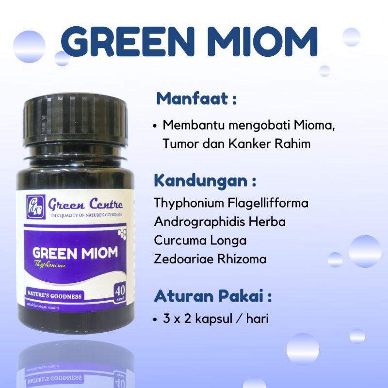 GREEN MIOM obat herbal miom obat herbal tumor