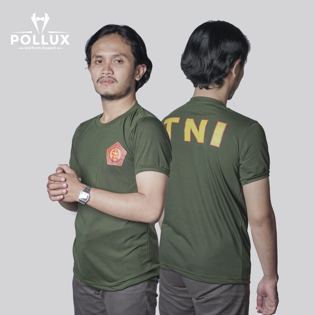 Kaos Dalam Dinas TNI / TNI AD model Slimfit Lengan Pendek