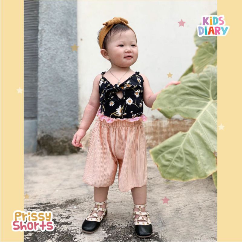 LITTLENOAH_STORE - Prissy Short Celana Pendek Anak Perempuan 1-8 Tahun Bahan Prisket Polos