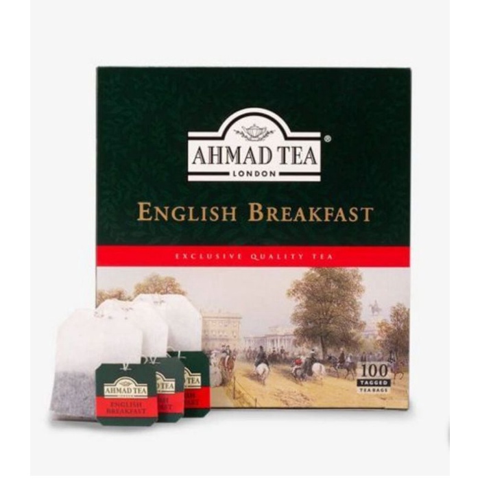

AHMAD TEA LONDON BREAKFAST / EARL GREY TEA / GREEN TEA / MINT GREEN TEA / ENGLISH TEA NO. 1 / 100% ORIGINAL IMPOR MURAH (100 bags)