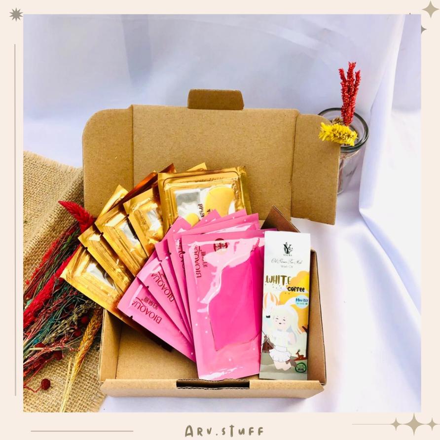 PAKET USAHA LIPMASK &amp; EYEMASK/ paket murah masker bibir dan mata,  mask BPOM,organik kecantikan