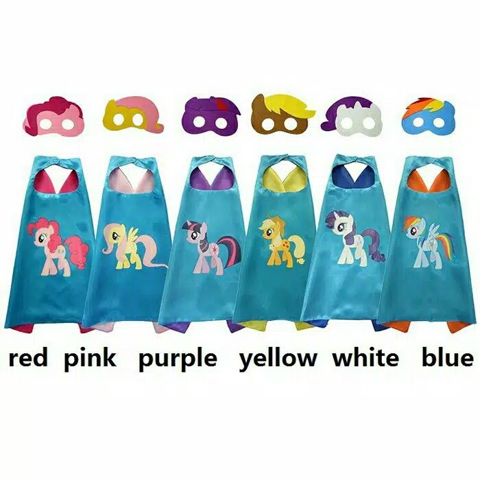 MOMBABY1 Jubah My Little Pony dan Topeng atau Kado Mainan Anak My Little Pony Jubah dan Topeng