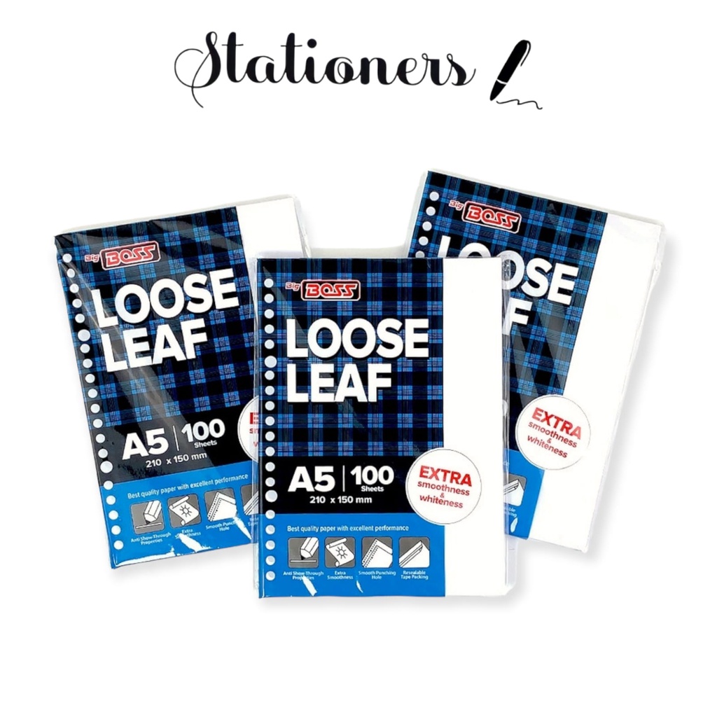 

Loose Leaf Big Boss A5 , 20 Holes - Polos isi 100 Lembar