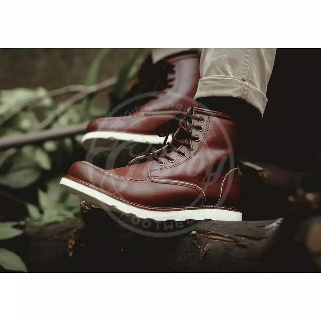Sepatu Boots Pria Model Redwing Kulit Asli High Boots