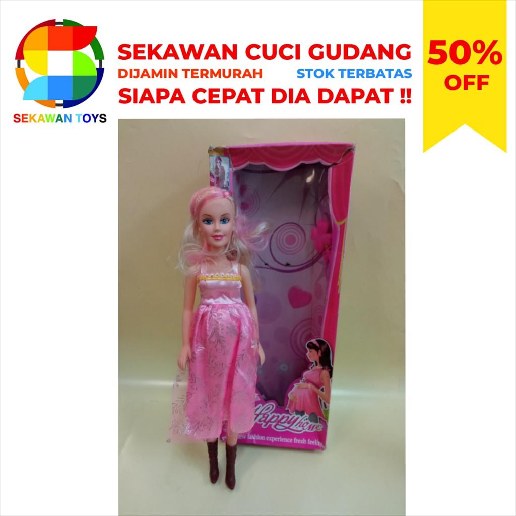 Mainan Boneka/Happy Home 1 Boneka Hamil + Bayi Sekawan Sale 21