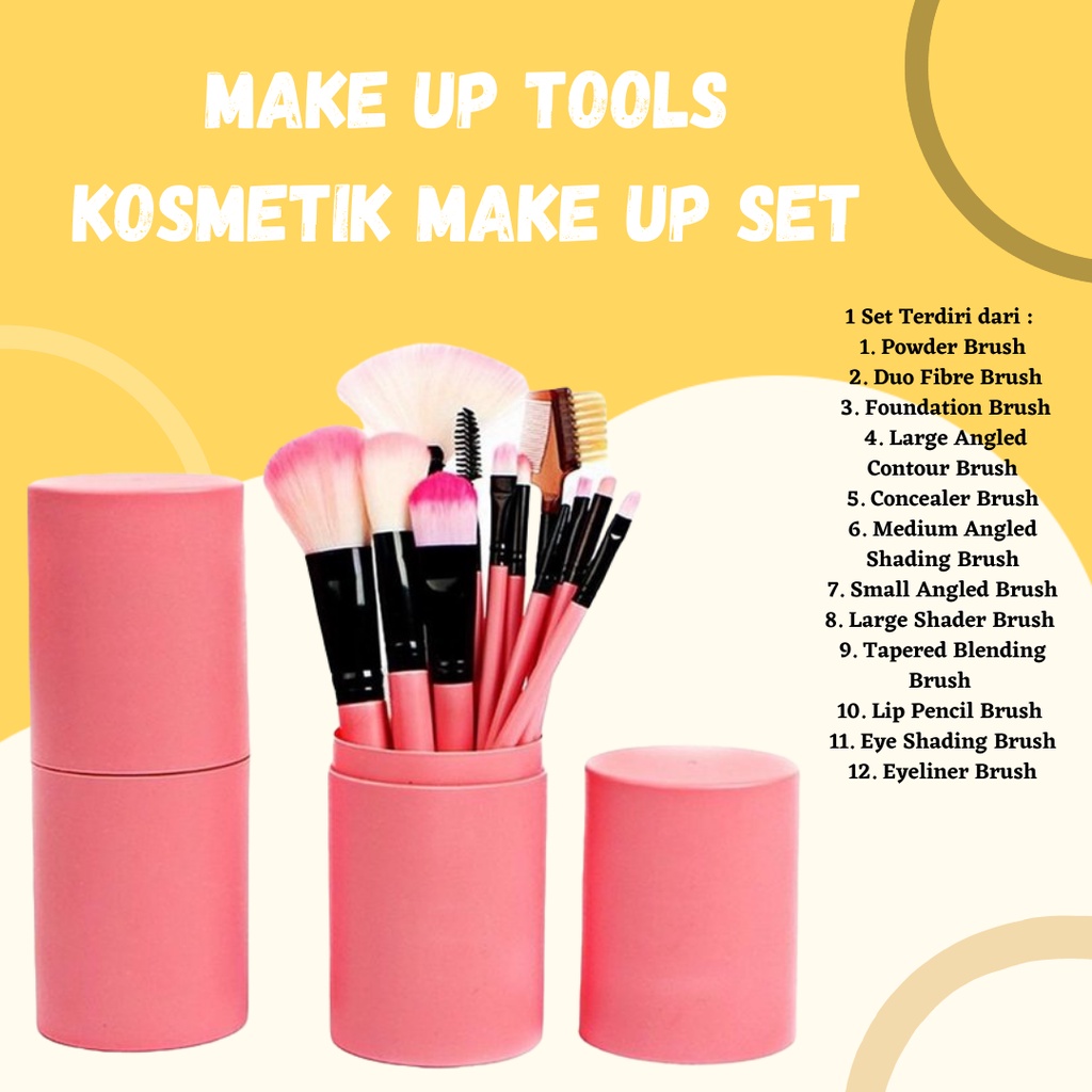 HARGA MURAH!!! Alat Make Up 12 Kuas / Make Up Tools Kosmetik Make up Set