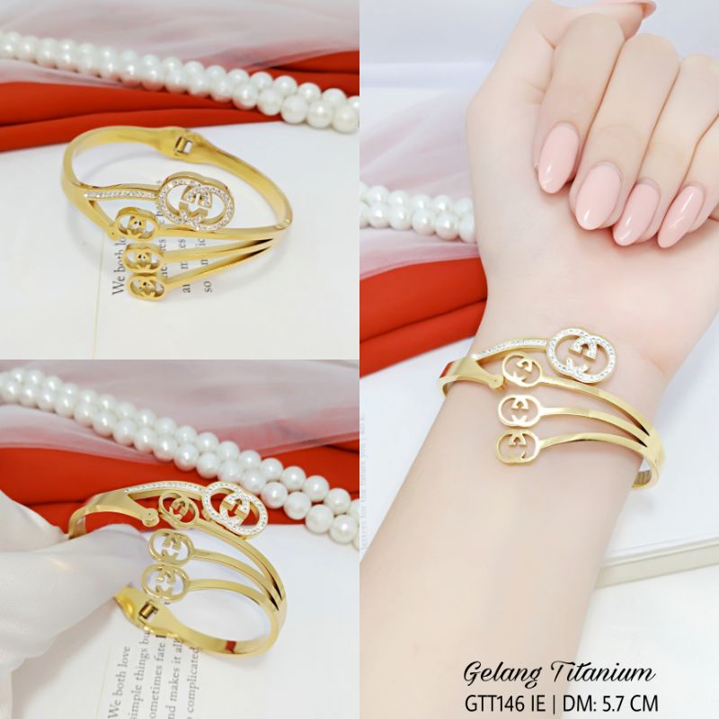 Gelang Titanium Wanita GTT146 IE