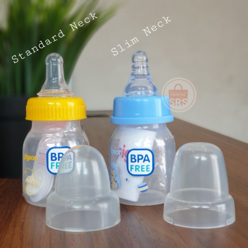 Botol Susu Bayi PIGEON Slim Neck 50ml, 120ml, 250ml BPA FREE Botol Dot Susu Baby Dot Bulat PP Standar