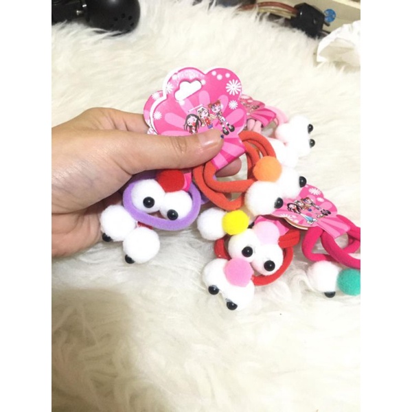 KBN09 Ikat Rambut Karet Nylon Elmo isi 2pcs 4cm