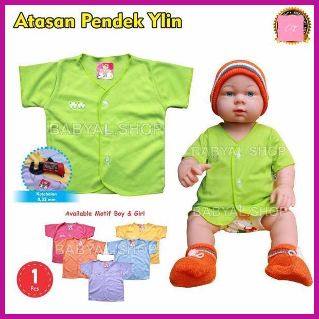 Y-lin Baju Bayi Polos Lengan Pendek Size New Born