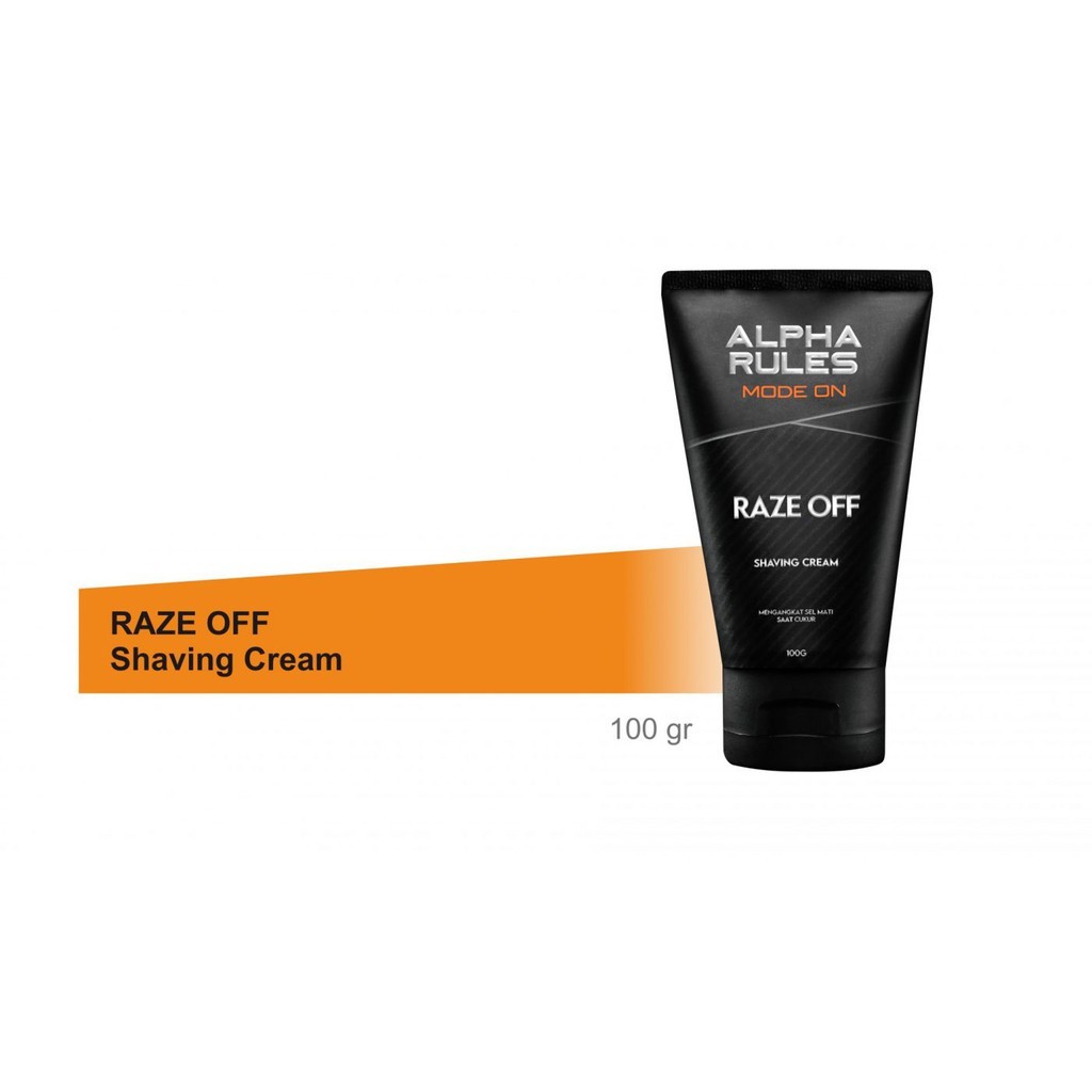 Alpha Rules Raze Off 100ml Shaving Cream Male Cleaner Alpharules Krim Cukur Pria