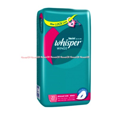 Whisper 20pads Whisper Wings Super Value Pack Pembalut Wanita Wisper Sayap Wing Blue Lock Care Sanitary Napkins 20 pcs