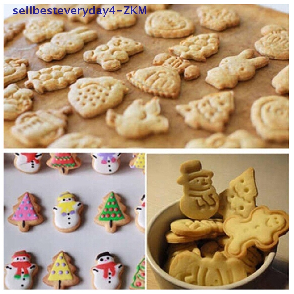 4 Pcs Cetakan Kue / Biskuit / Fondant Motif Natal