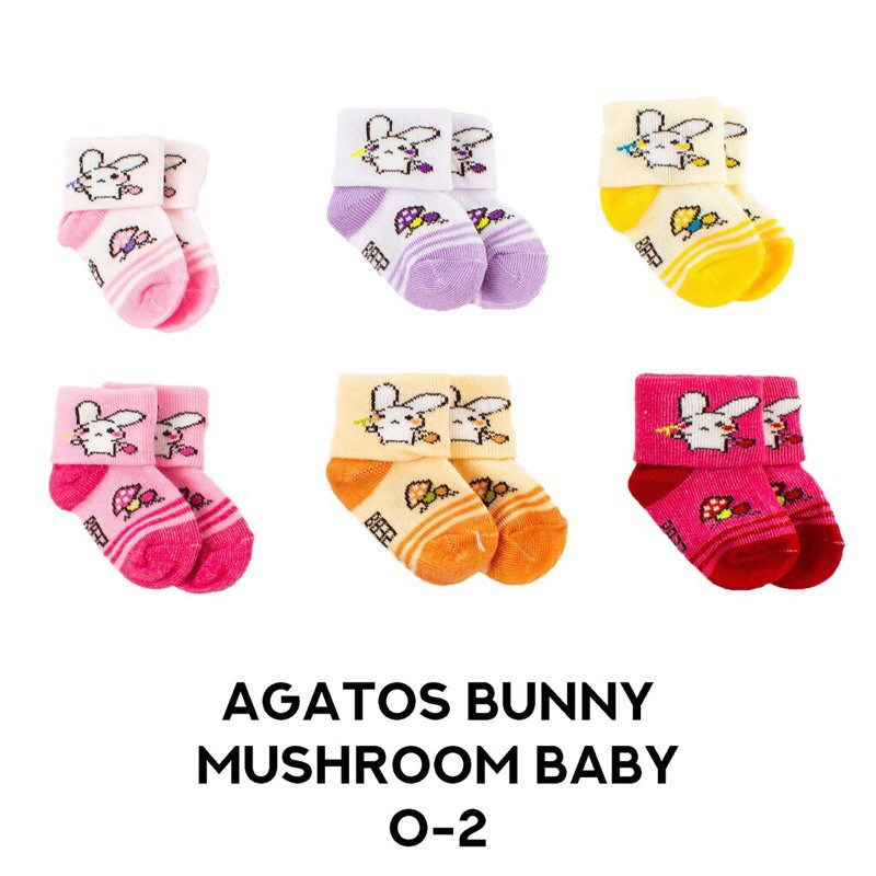 Kaos kaki BAYI Jamur NEWBORN Anak Karakter Agatos SIZE 0-2 (0-5BULAN) isi 2-3 Pasang/Pack Termurah