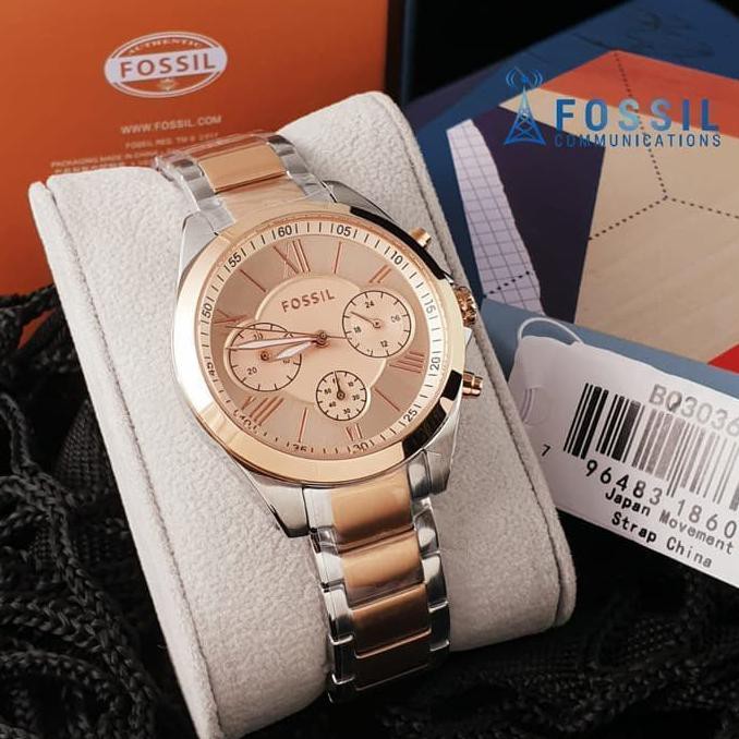 TERBARU JAM TANGAN ANALOG WANITA MERK FOSSIL ORIGINAL TYPE : BQ3036 TERLARIS