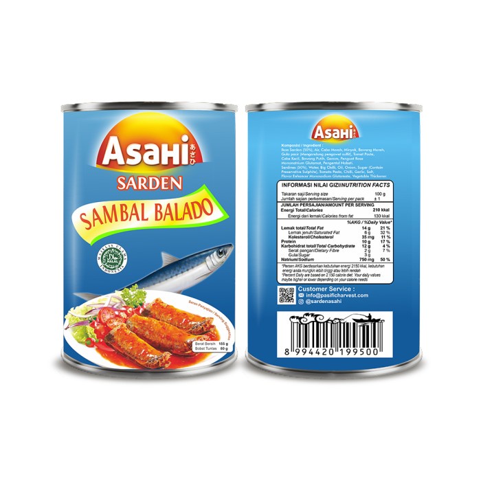

f0fjhubfe00 Asahi Premium Sarden Rasa Sambalado 155 Gr DsGk