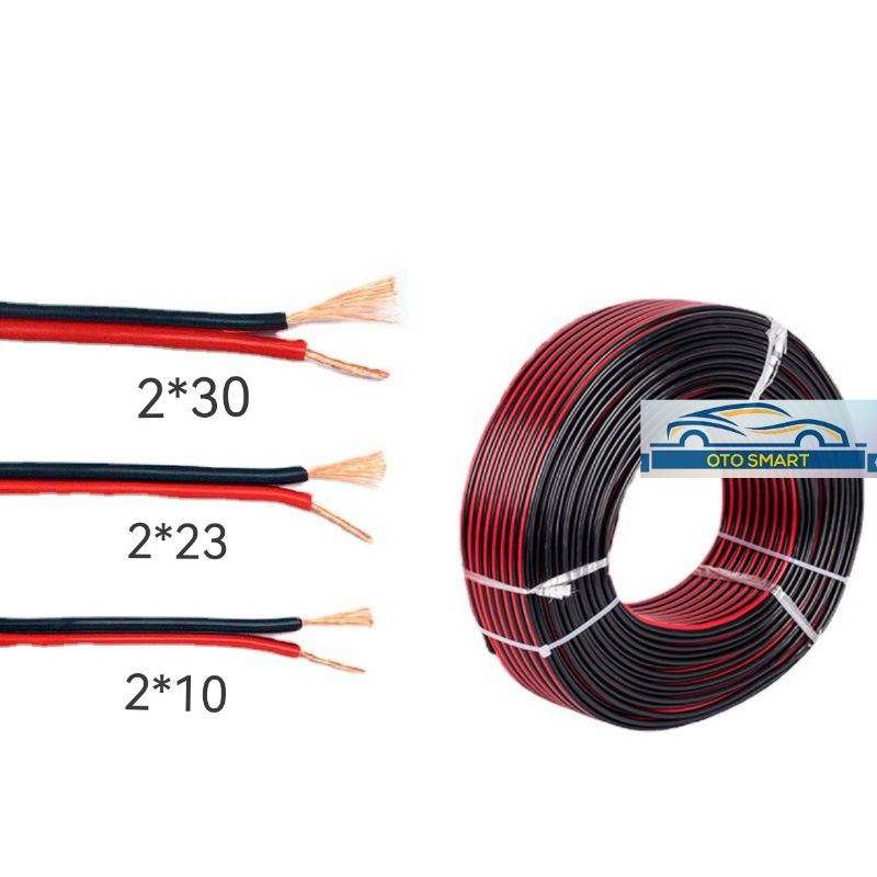 KABEL SERABUT MERAH HITAM ISI 2 (2X10MM) (2X23MM) (2X30MM)KABEL ARUS DC METER