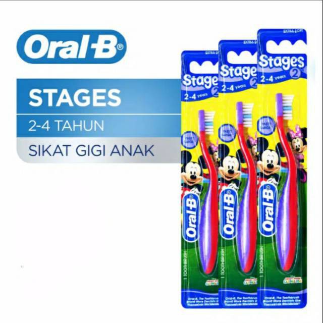 [Lailaiorire]  Oral-B Tooth brush Toothbrush Kids Stage 1 / 2 / 3 / 4 - Sikat Gigi Anak