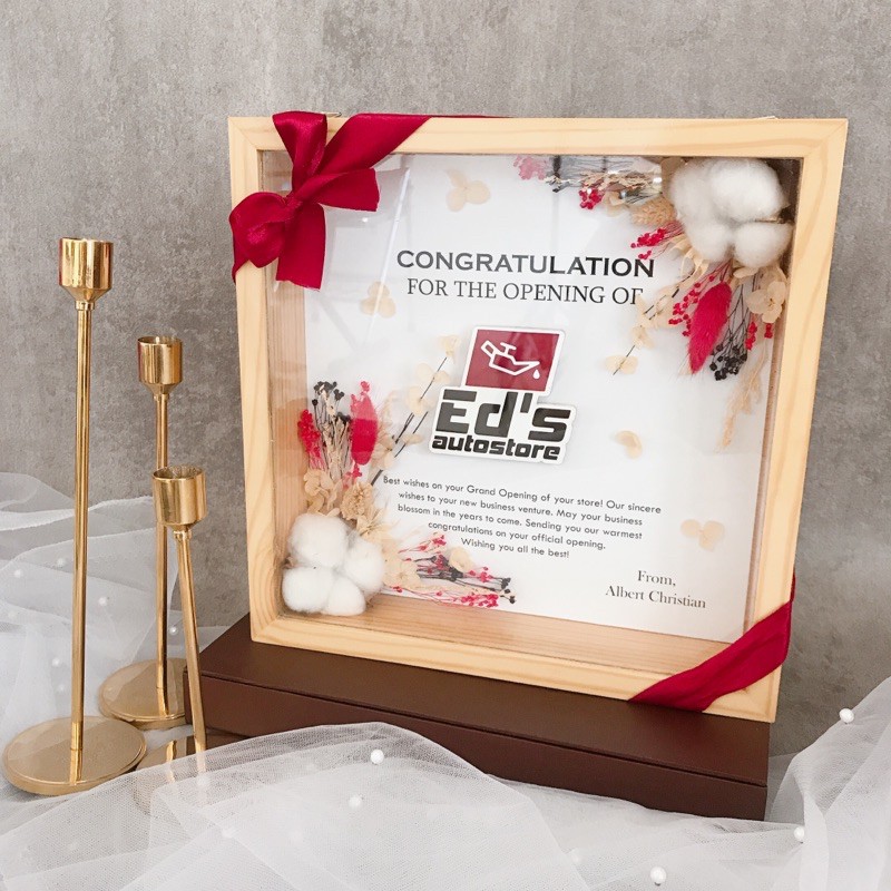 Dried flower frame/ pigura wisuda/ frame foto/ frame 3d