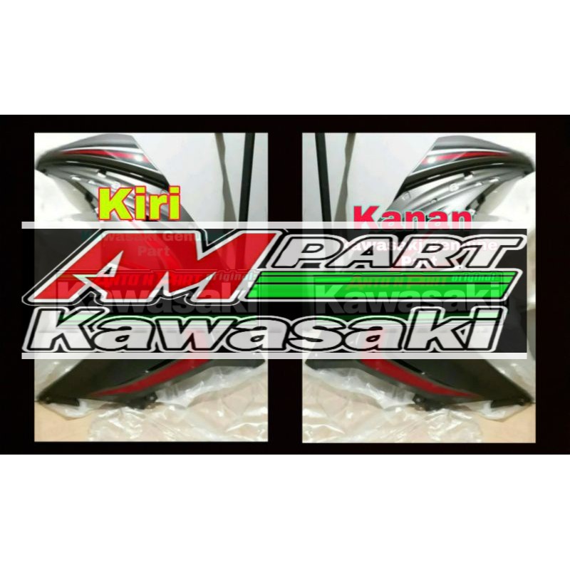 Cover body bodi fairing sayap samping atas depan Ninja 250 fi 250fi Abu ABS ORIGINAL KAWASAKI