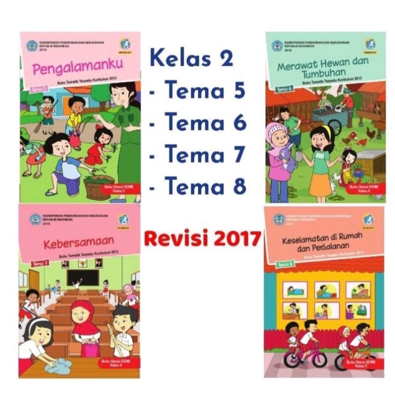 Sepaket buku siswa dikbud k13 kelas 2 semester 2 tema 5678