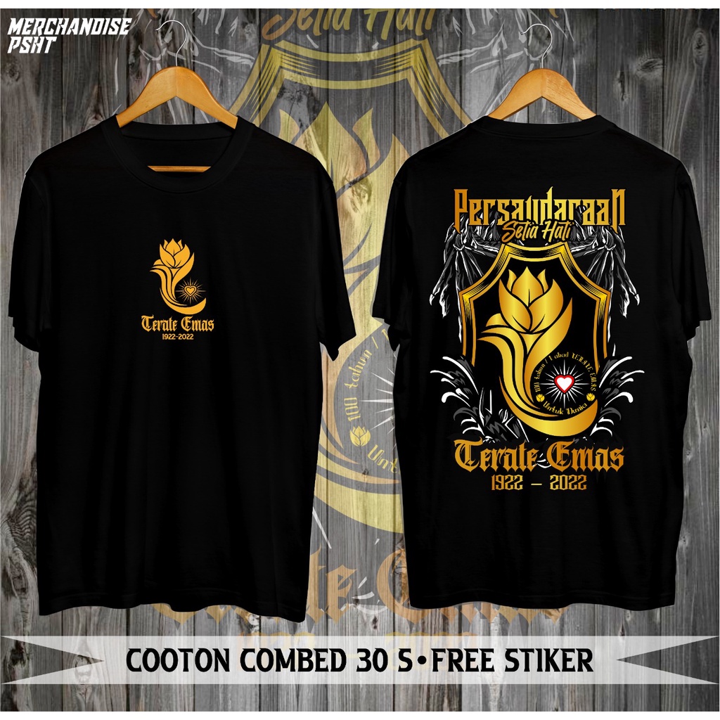 KAOS TERATE WARU PUTIH CLOTH SATU ABAD TERATE EMAS