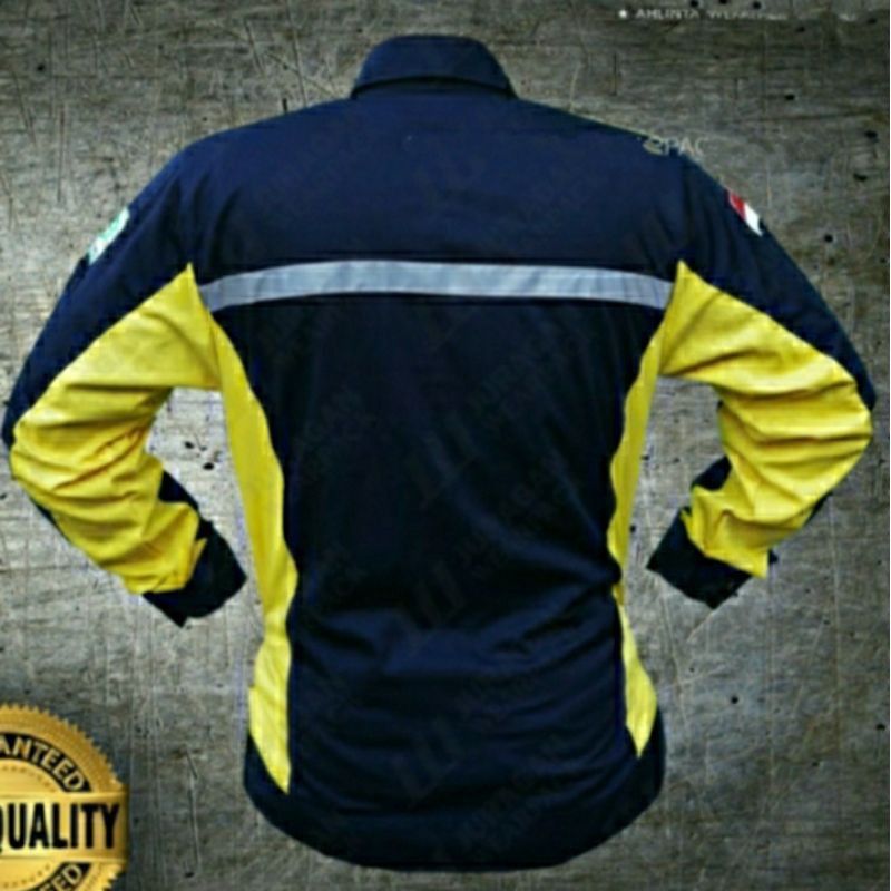 SERAGAM SAFETY DONGKER KOMBINASI KUNING SEMI JAKET RESLETING