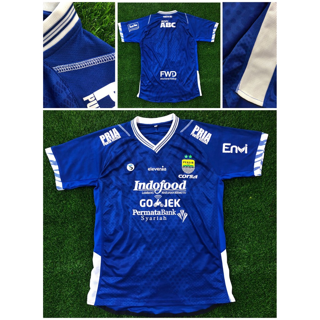 SPONSOR BIRU Jersey Persib Bandung Home 2018 2019 Gradeori Shopee