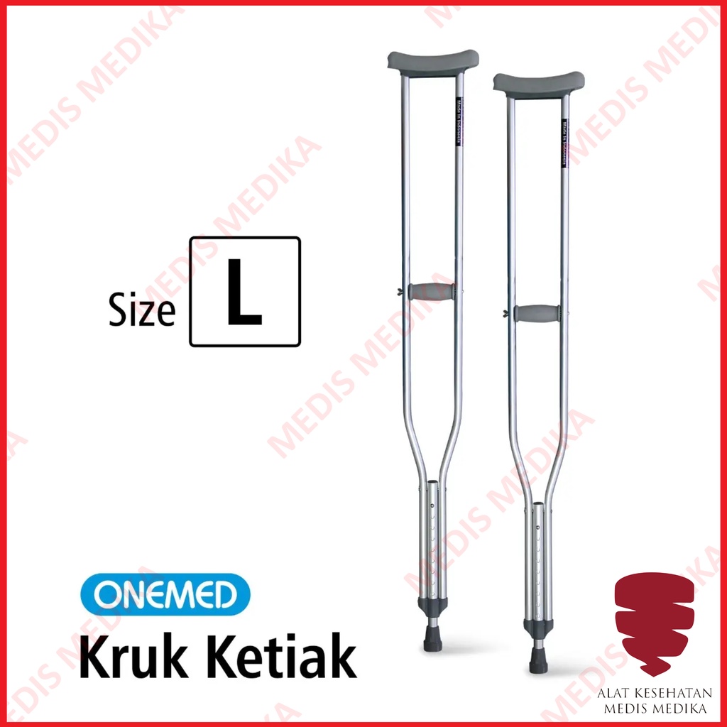 Crutch Kruk Tongkat Ketiak Ukuran L Alat Bantu Jalan Sepasang Large