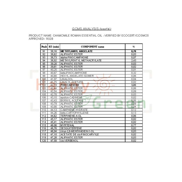Happy Green Roman Chamomile Essential Oil - Minyak Bunga Kamomile Anthemis nobilis 100% Murni Grade A