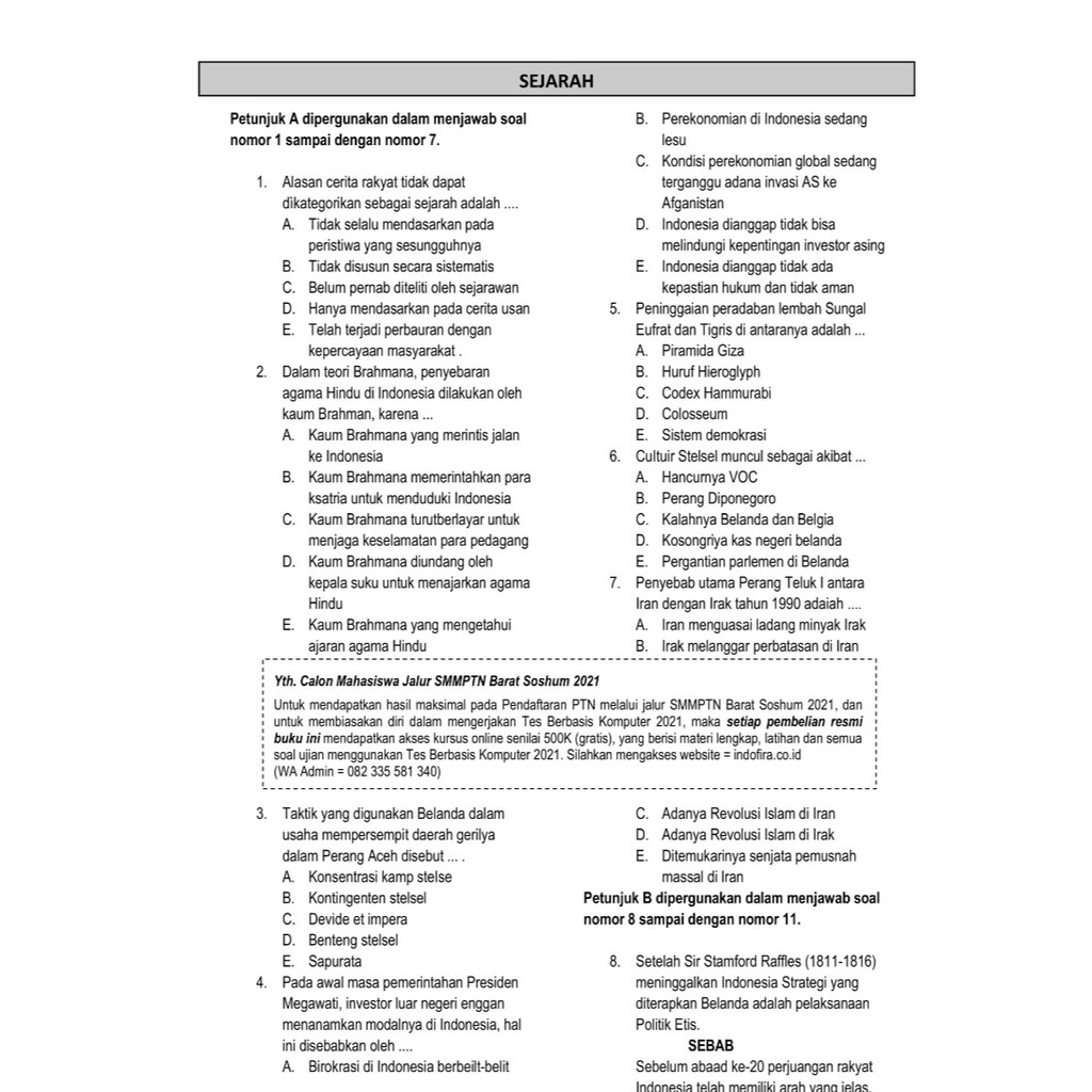 Soal Smmptn Barat Pdf