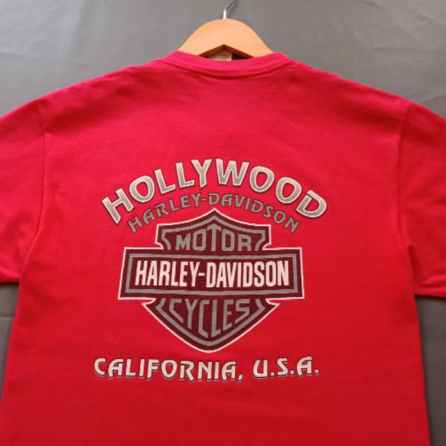 Tshirt Harley Davidson Hollywood Madein Usa Shopee Indonesia