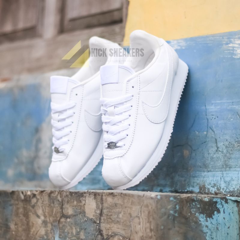 NIKE AIR CORTEZ WHITE BLACK SEPATU PUTIH SNEAKERS PUTIH WANITA-8