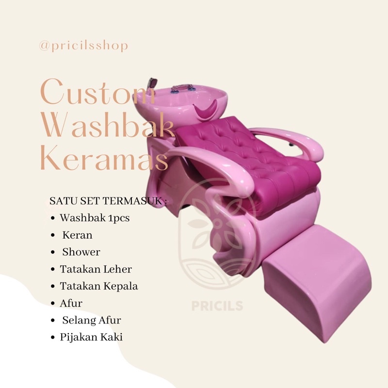 Washbak Keramas Fiber / Kursi Keramas Salon
