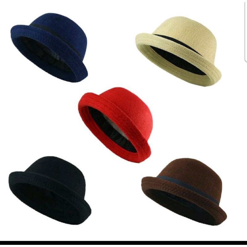 BOWLER HAT ANAK / TOPI BOWLER ANAK / TOPI ANAK IMPORT COWOK CEWEK