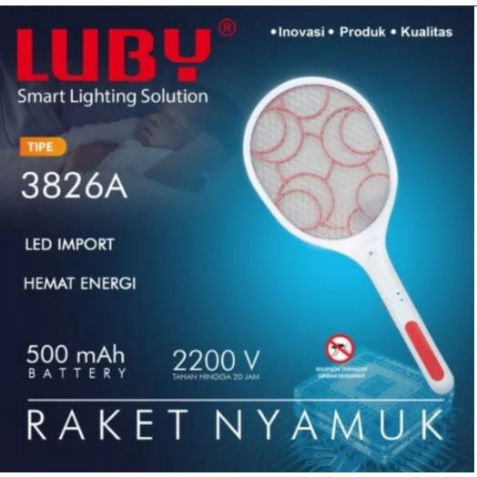 Raket Nyamuk Listrik Luby L-3826A cas ulang