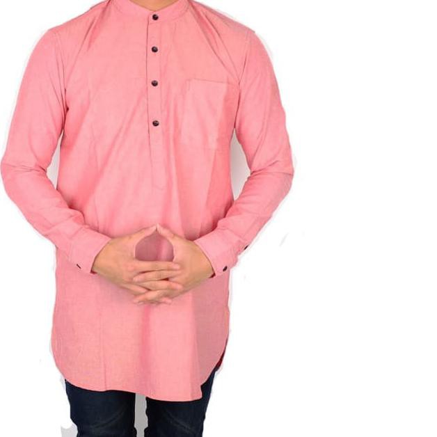 Termurah Baju Koko / Kemeja Koko / Koko Pakistan / Kemeja Koko Pakistan - Merah Muda, M New Arrival