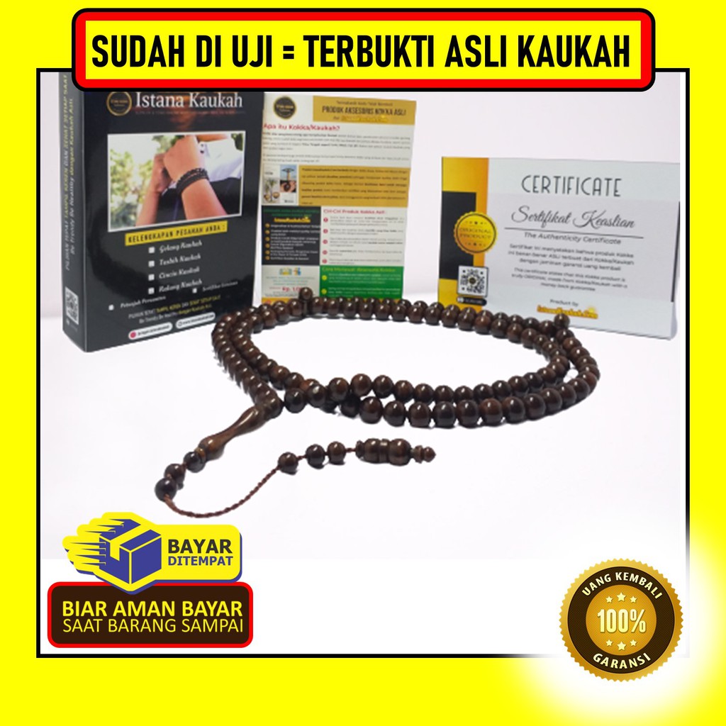 TERLARIS TASBIH KAUKAH ASLI, TASBIH KAUKAH ASLI BERSERTIFIKAT Istana Kaukah Asli