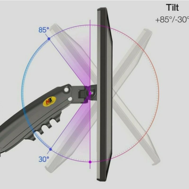 Bracket monitor/braket monitor/ breket monitor gass spring nb H100 15 - 35 inch full motion