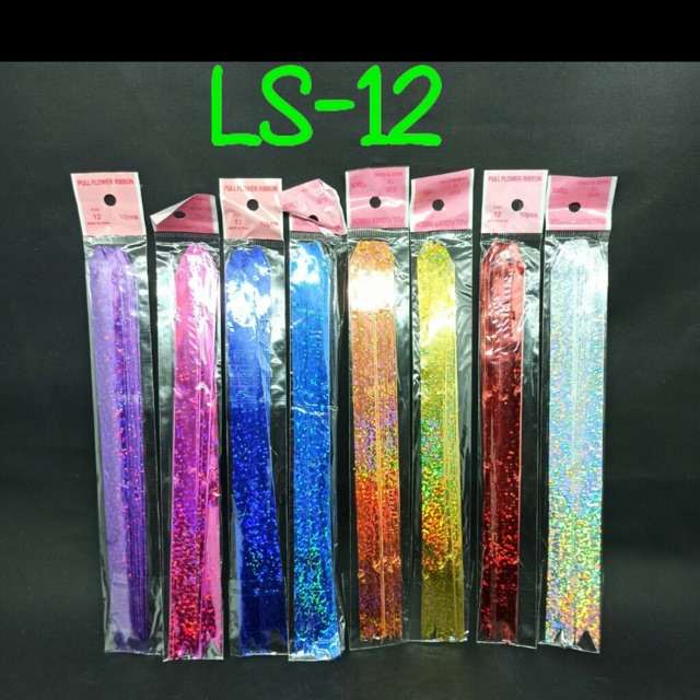 

Pita serut hologram ls 12 panjang 20 cm isi 10 pita paling kecil