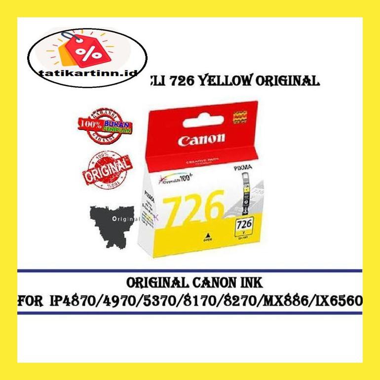 

740Dpppt Tinta Canon Cli 726 Yellow Ink Original 8D6Mpt0P