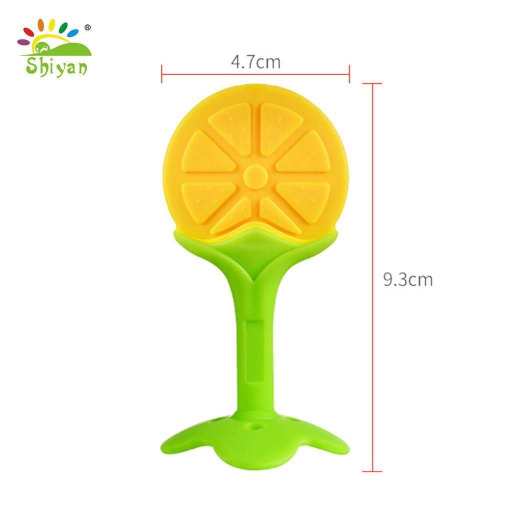 Teether Bahan Silikon Baby Fruit Teether Gigitan Teether Gigitan Bentuk Buah Bahan Silikon BPA FREE