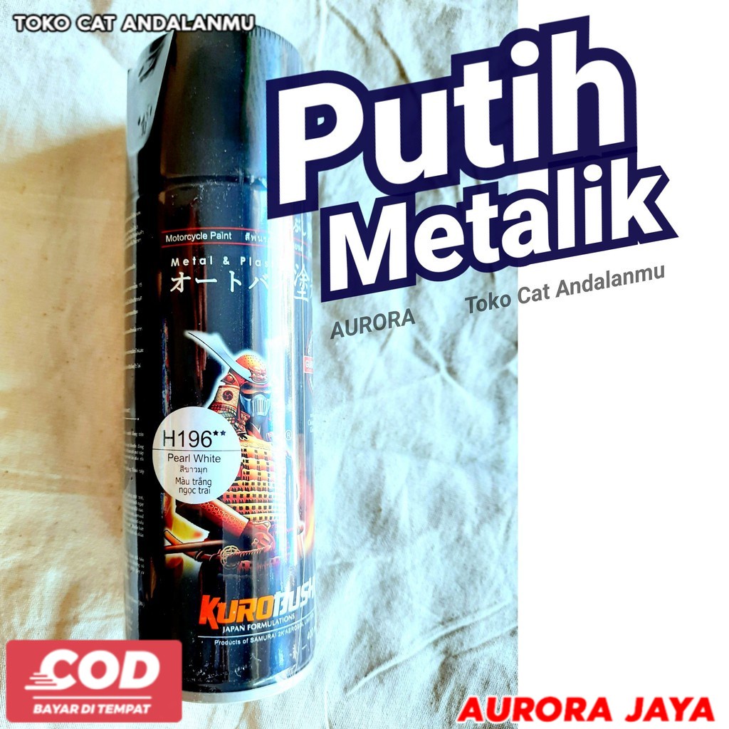 Pilox Samurai Pearl White H196 Putih Metalik Cat Mobil Motor Tahan Bensin Samurey Samuray Paint - To