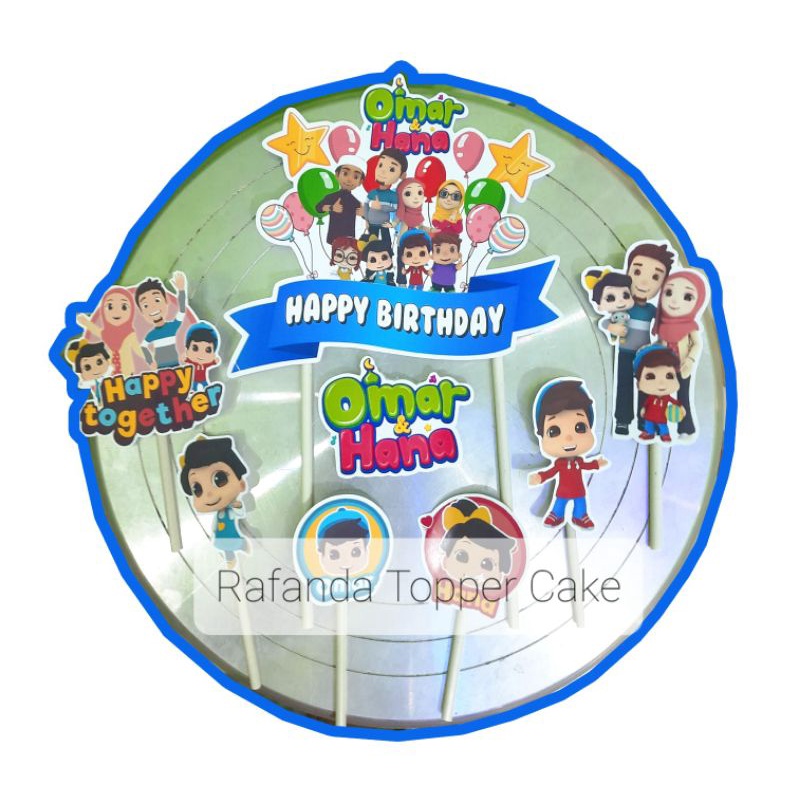 topper kue ultah omar hana toper ulang tahun