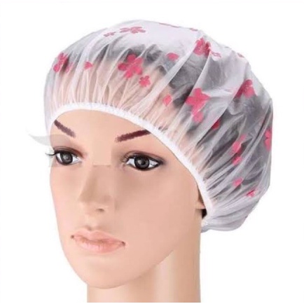 Shower Cap Waterproof | Penutup Kepala Mandi Premium Quality