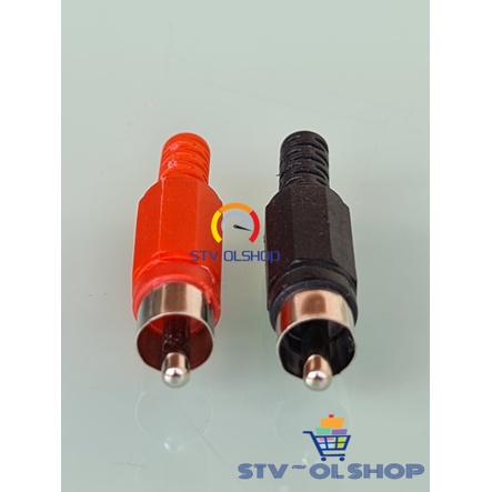 Jack RCA Plastik Merah Hitam / Jek RCA PVC