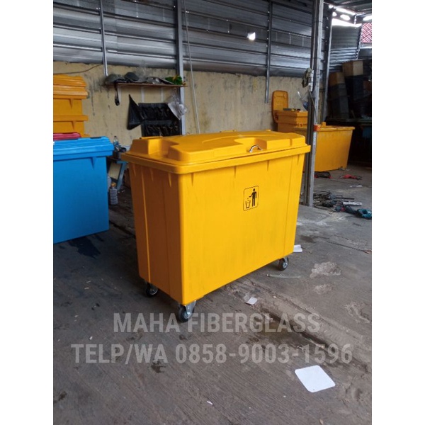 TEMPAT SAMPAH BESAR/TONG SAMPAH BESAR/BAK SAMPAH BESAR 660 LITER RODA