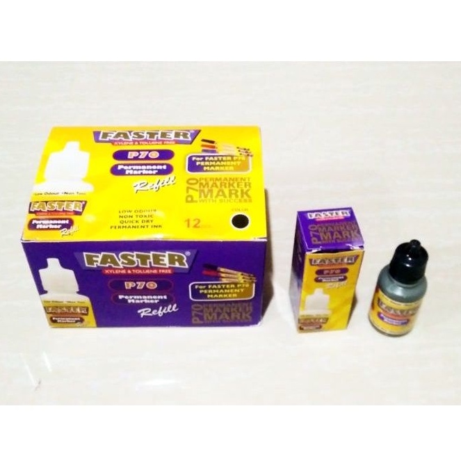 

Tinta Isi Ulang Merek Faster Permanent Marker P70