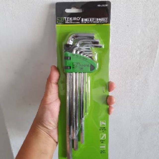 TEKIRO KUNCI L SET INCHI PANJANG 8PCS HK-LS1201