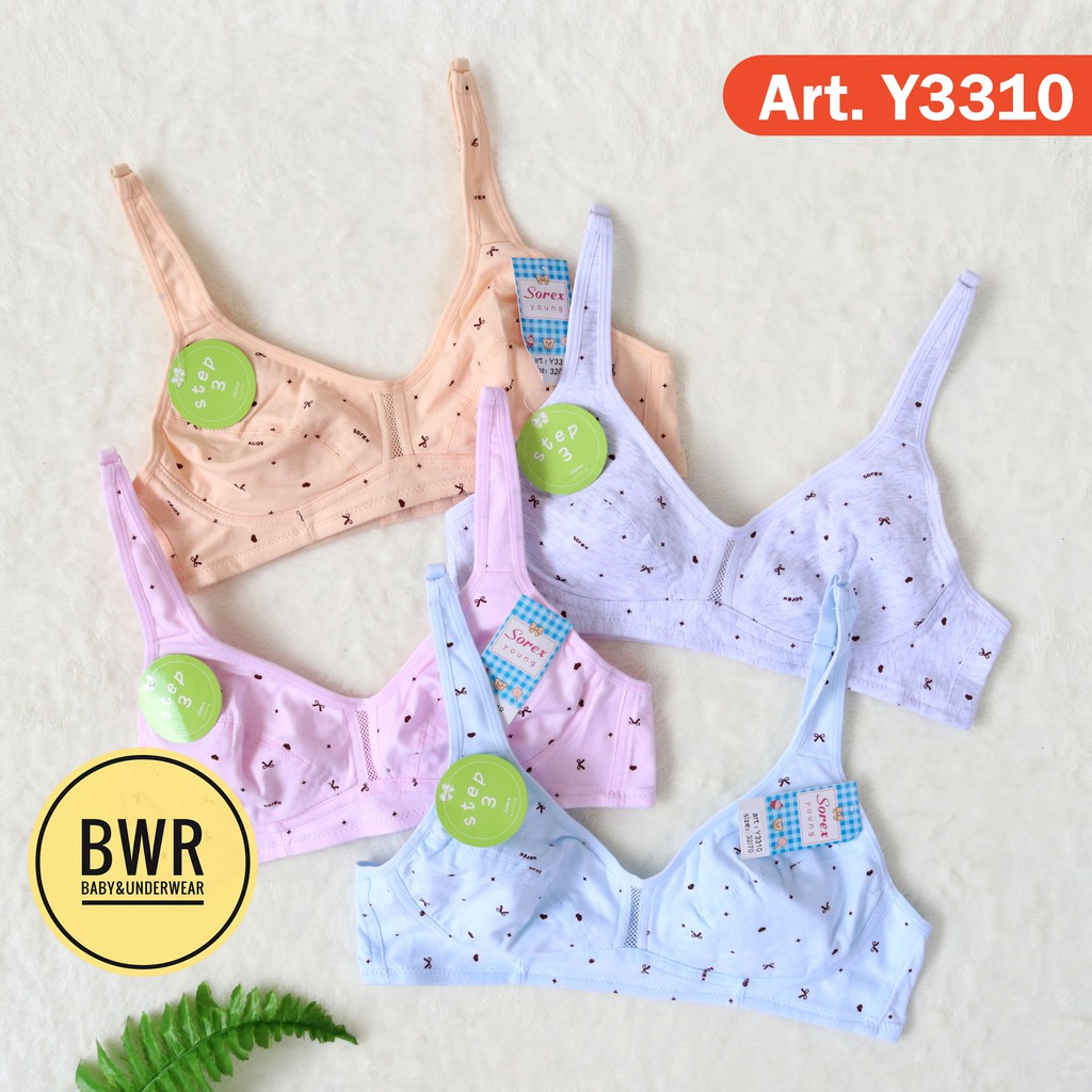 BH Sorex Y3310 Young / Remaja Perempuan Bra Sorex 3310 Step 3 Busa Tipis Tanpa Kawat Kait 3 PILIH WARNA | Bwr